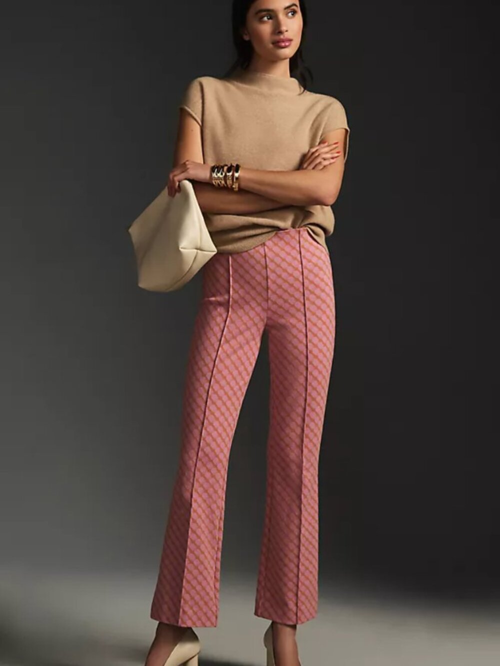 Anthropologie Maeve The Margot Kick-Flare Cropped Pants sz S